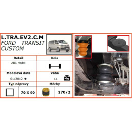 Ford Transit Custom (2012-) vzduchové pérování DUNLOP