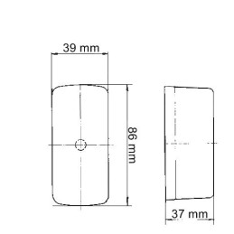 Sklo svítilny Jokon SPL 07 doplňkové obrysové, č/b