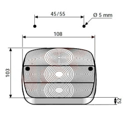 Sklo svítilny AJ.BA FP11, L/P-BL/BR/KO