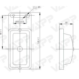 Svítilna doplňková obrysová GMAK G05/1 (MU-15, závěsná)