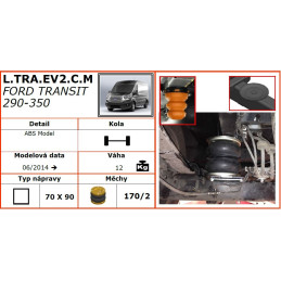 Ford Transit 290/350 (2014-) přední pohon, jednomontáž - vzduchové pérování DUNLOP
