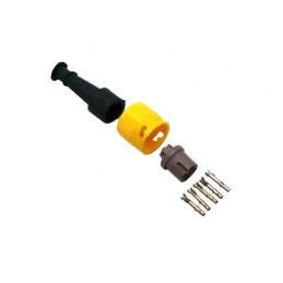 Zástrčka - bajonet Jokon 5-pólový žlutý, 1 vývod