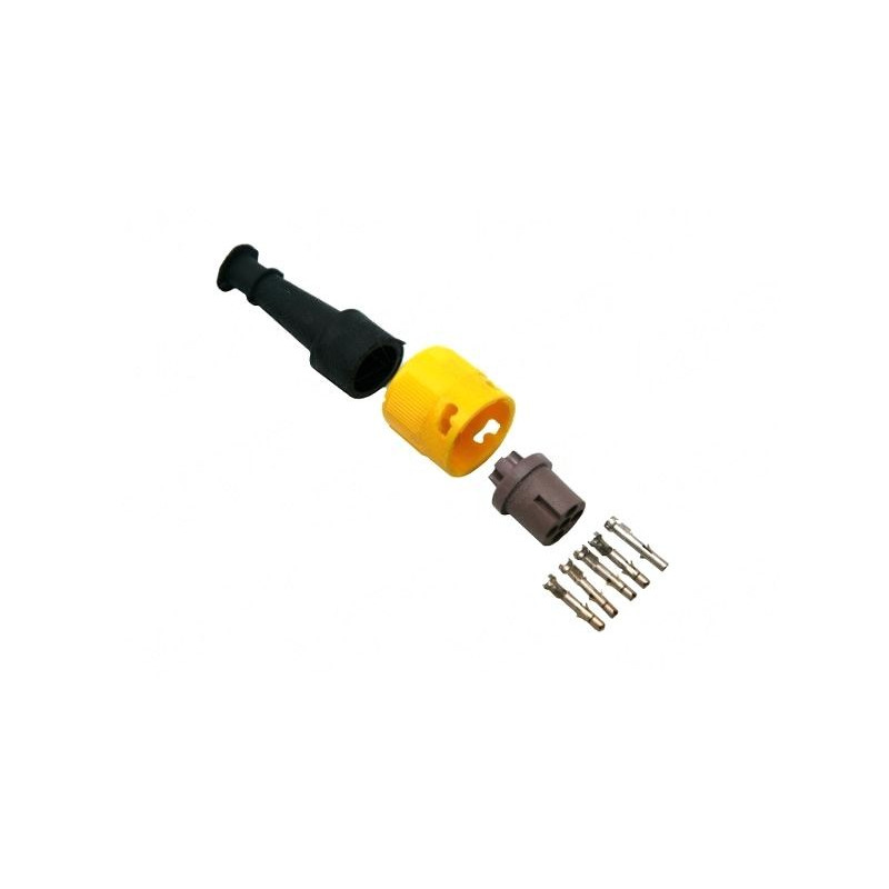 Zástrčka - bajonet Jokon 5-pólový žlutý, 1 vývod