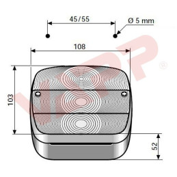 Svítilna AJ.BA FP11 sdružená, L/P-BL/BR/KO