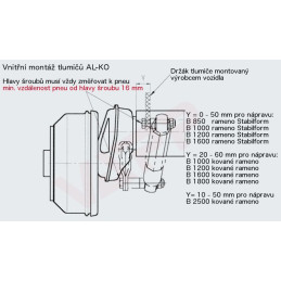 Tlumič k nápravě AL-KO Octagon Plus červený (do 2000 kg/1 náprava)