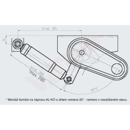 Tlumič k nápravě AL-KO Octagon Plus modrý (do 1350 kg/1 náprava)