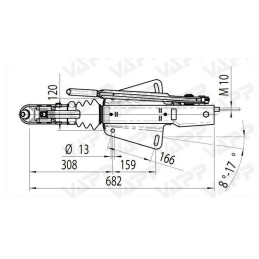 Nájezdová brzda AL-KO 161S HM 950-1600 kg (horní montáž)