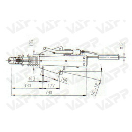 Nájezdová brzda AL-KO 2,8VB ke kol. jedn. 2361 (univerz. montáž) s AK351