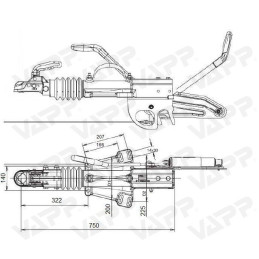 Nájezdová brzda KNOTT KFG35-D (GF)