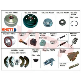 Buben brzdový KNOTT 200x50 (100x4) včetně ložiska