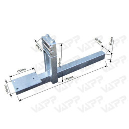 Držák navijáku VAPP s rolnou - odnímatelná část kompl.