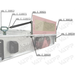 Držák odrazové tabule - dlouhá trubka