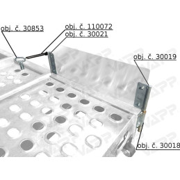 Držák odrazové tabule - krátký kraj