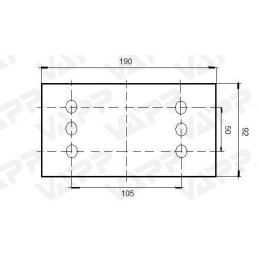 Držák opěrného kolečka 60 mm LB60 zasouvací (vrtání uvnitř)