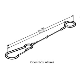 Lanko pojistné AL-KO 1660 mm pro 101 VB, 161 VB