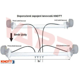 Lanovod brzdový KNOTT 1430/1640 mm, závit M8