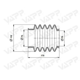 Manžeta gumová KNOTT KFG35