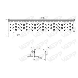 Nájezd VAPP 1850/285 mm pravý