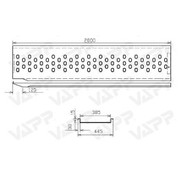 Nájezd VAPP 2000/385 mm pravý