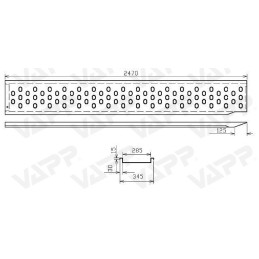 Nájezd VAPP 2470/285 mm levý