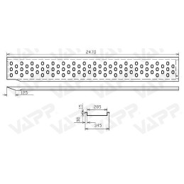 Nájezd VAPP 2470/285 mm pravý