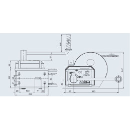 Naviják AL-KO 1201 PLUS A s brzdou, odním. klika (1150kg), bez lana