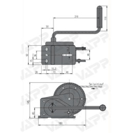 Naviják AL-KO BASIC 450 s brzdou (450kg), bez lana