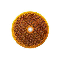 Odrazka oranžová pr. 75 mm s otvorem