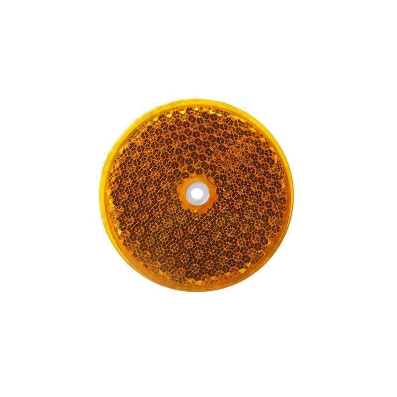 Odrazka oranžová pr. 75 mm s otvorem