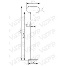 Opěrná noha RSR 48/600 Winterhoff