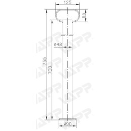 Opěrná noha RSR 48/700 Winterhoff