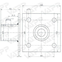 Příruba pro opěrnou nohu SF 60