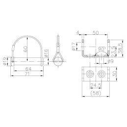 Čep pantu s pružinou BSCHG/10/B v držáku