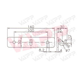 Závěr bočnic - protikus BVG 40-A (háček vařený na pásovině)