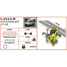 Volkswagen LT 46 (1995-2006) přídavné vzduchové měchy Dunlop