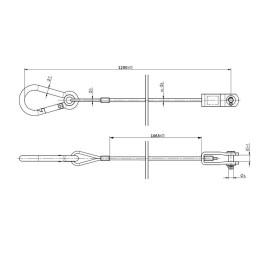 Lanko pojistné KNOTT 1200 mm s vidlicí