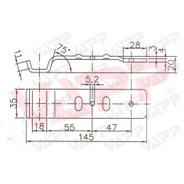Závěr bočnic - protikus BVG 20-B vyhnutý