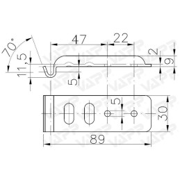 Závěr bočnic - protikus BVG 60-A malý rovný