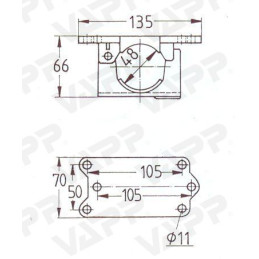 Držák opěrného kolečka 48 mm sklopná klička KLE/GKKM/48