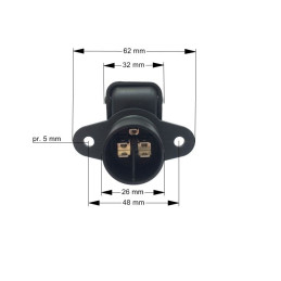Zásuvka 3 pólová pro traktory a zem. stroje (25A)