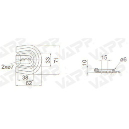 Kotevní miska EEN s rovným bokem (nezápustná, 250 daN)