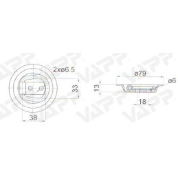 Kotevní miska pr. 79 mm (zápustná, 250 daN)