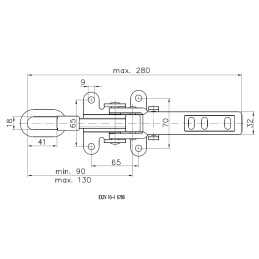 Přezka litinová EXZV 10-1 se stavitelným třmenem (bez protikusu)