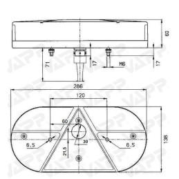 Svítilna Jokon 610 sdružená, P-BL/BR/KO/CO, baj6