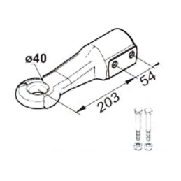 Tažné oko DIN 40 mm AL-KO (na trubku 60 mm)