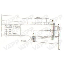 Konzola pro držák opěrného kolečka na brzdu AL-KO 161S/161S PLUS/251S/251S PLUS/251G