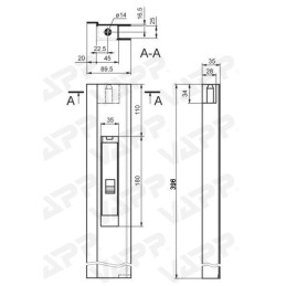 Uzávěr bočnic s lemem EUROCLIP 400mm levý
