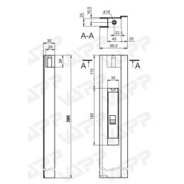 Uzávěr bočnic s lemem EUROCLIP 400mm pravý
