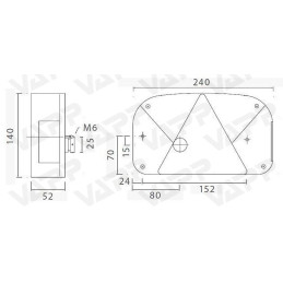 Svítilna Aspöck Multipoint II sdružená, L-BL/BR/KO/ML/RZ, baj5