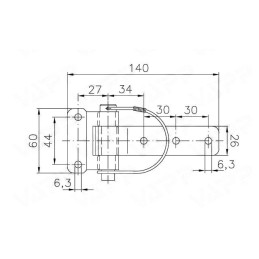 Pant bočnic BSCH 30-2 s pružinovou pojistkou